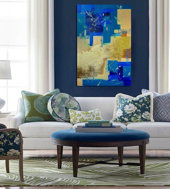 Blue and Gold Harmony