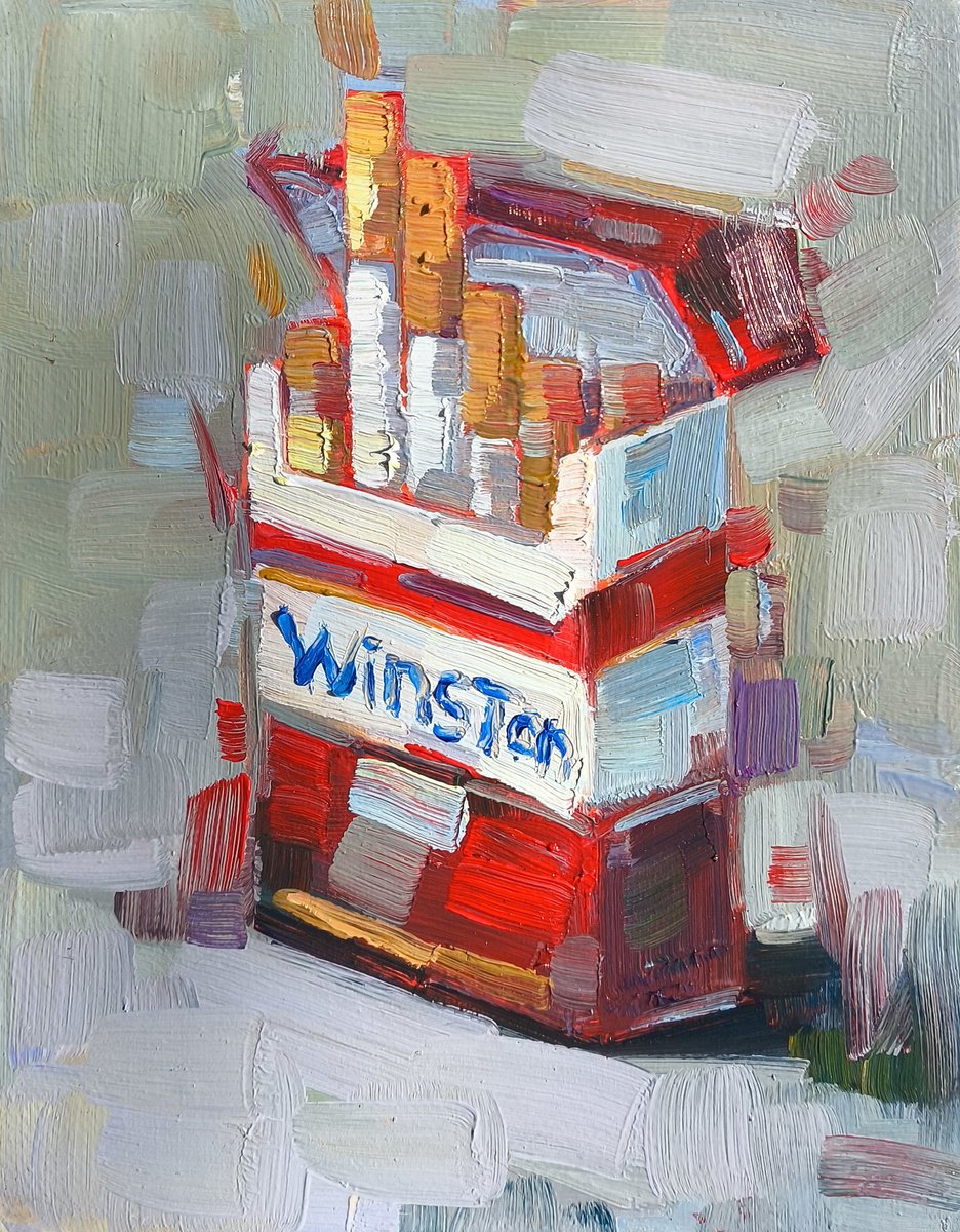 Impressionistic Still Life Oil Painting By Narek Qochunc, 6 X 8", Still Life -Winston, Original Artwork