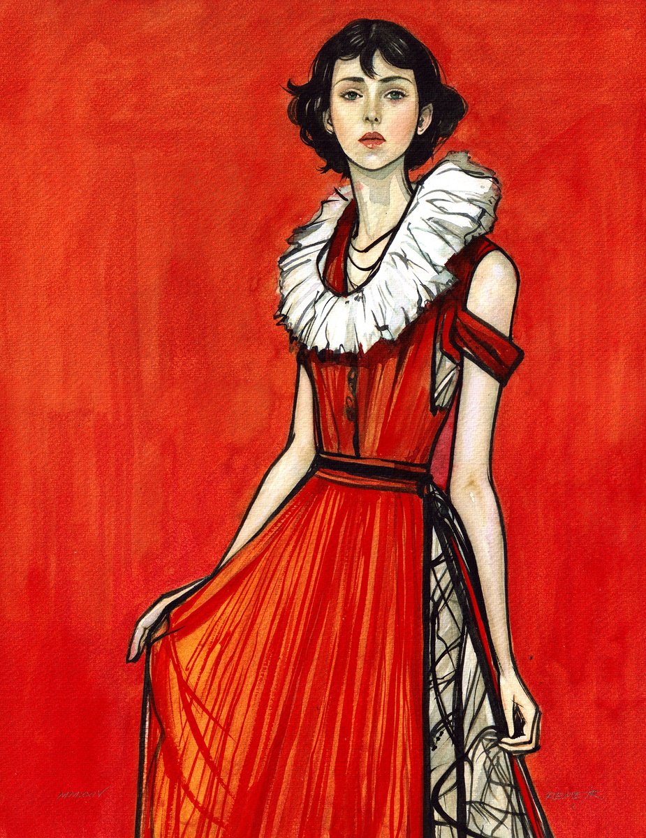 Impressionistic Watercolour , Beautiful Girl Liv By Reme Jr., 11 X 15, Artwork For Sale On Artfinder