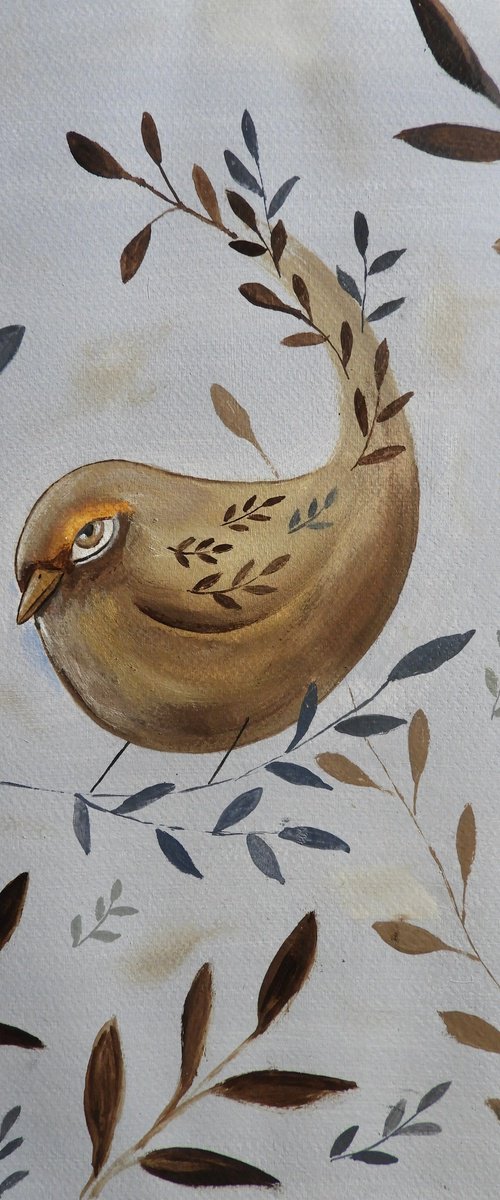 The bird and the leaves by Silvia Beneforti
