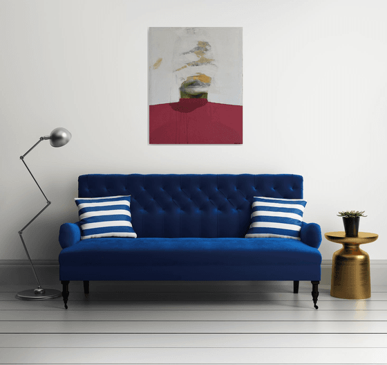 Abstracted face white