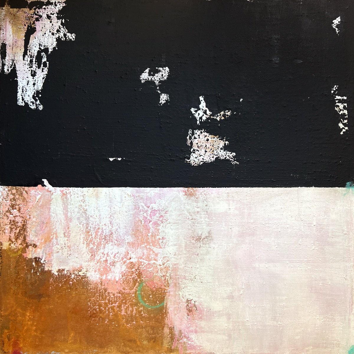 Abstract Painting By Sergio Aranda, 31 X 31", Dividing Light, Original Artwork