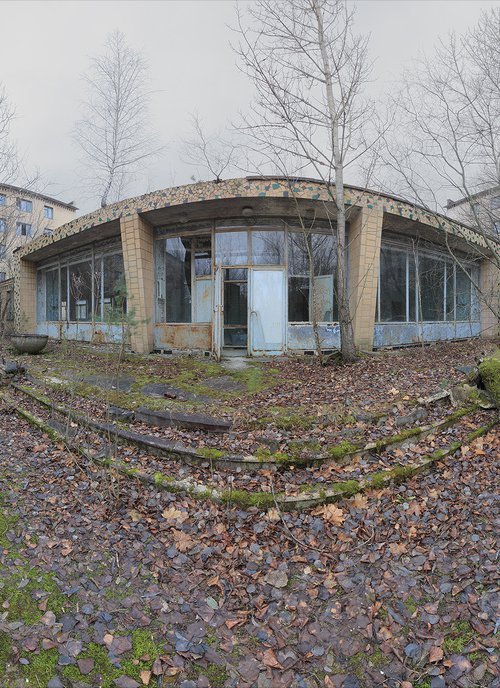 #61. Pripyat Hostel Yard 1 - XL size by Stanislav Vederskyi