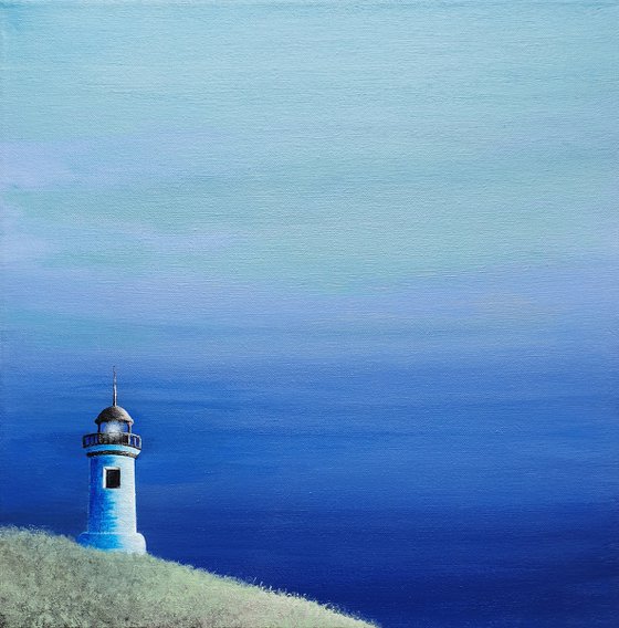 Lighthouse #6, 40x40cm, ready to hang
