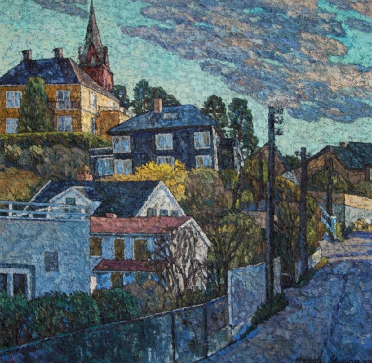 Spring Evening On Malmoya i?t By Nadezda Stupina, 35 X 35, Artwork For Sale On Artfinder