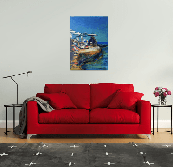 Sunlit Retreat by the Sea