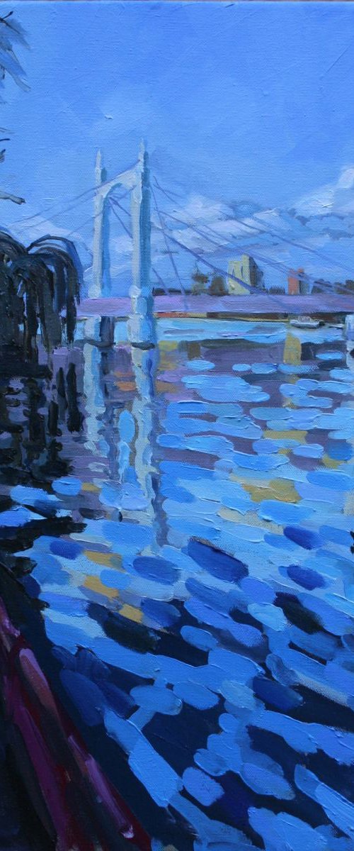 Winter Sun over Albert Bridge by Katharine Rowe