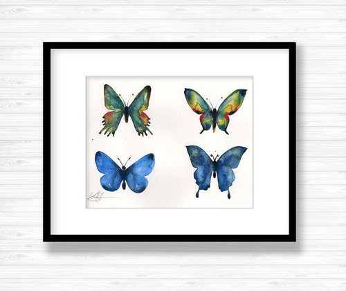 Four Butterflies 2 - Butterfly Art by Kathy Morton Stanion by Kathy Morton Stanion