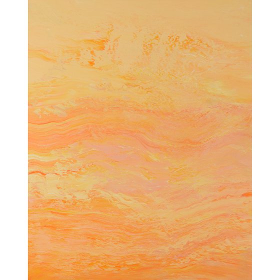 Apricot Swirl - Colorful Modern Abstract