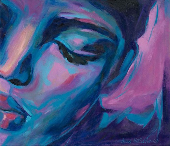 African Woman Original Art — Serene