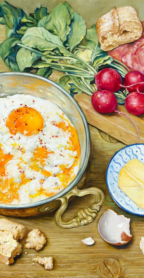 Still life with scrambled eggs by Daria Galinski