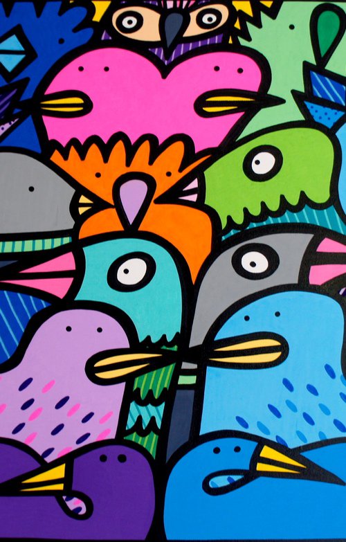 Cheerful Birds by Kev Munday