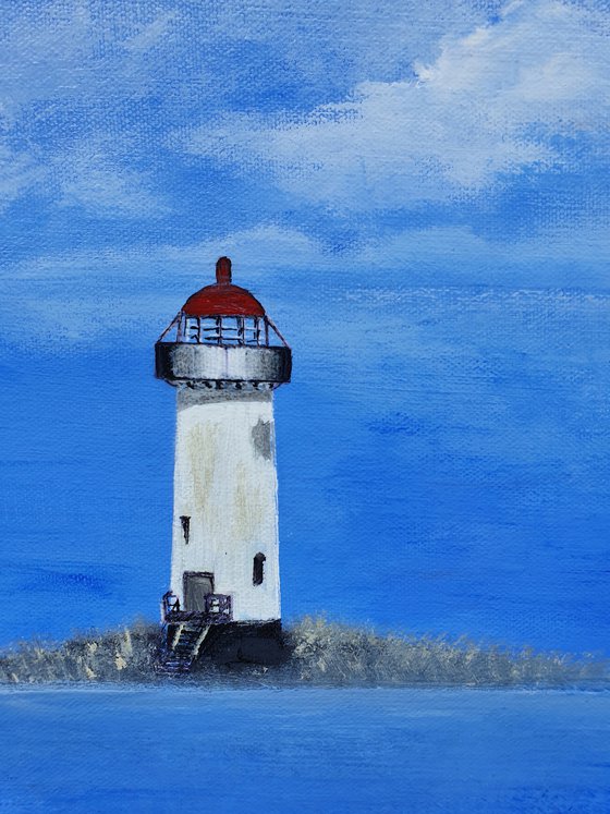 Lighthouse #7, 40x40cm, ready to hang
