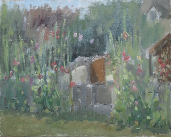 Hollyhocks, Minster Lovell