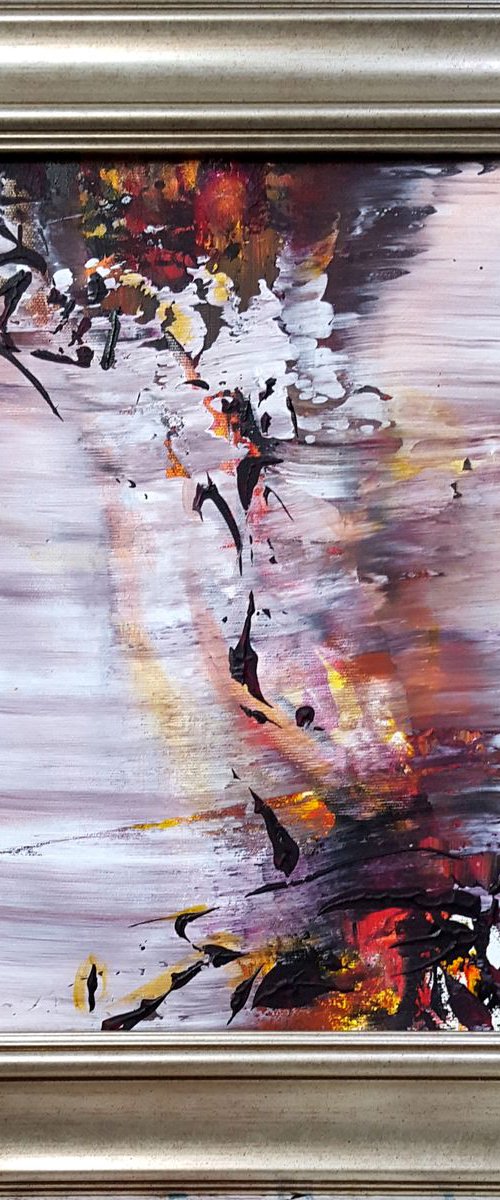 Oneiric still life gestural spontane perenity flowers minumalist informal melancholia art by O KLOSKA by Kloska Ovidiu