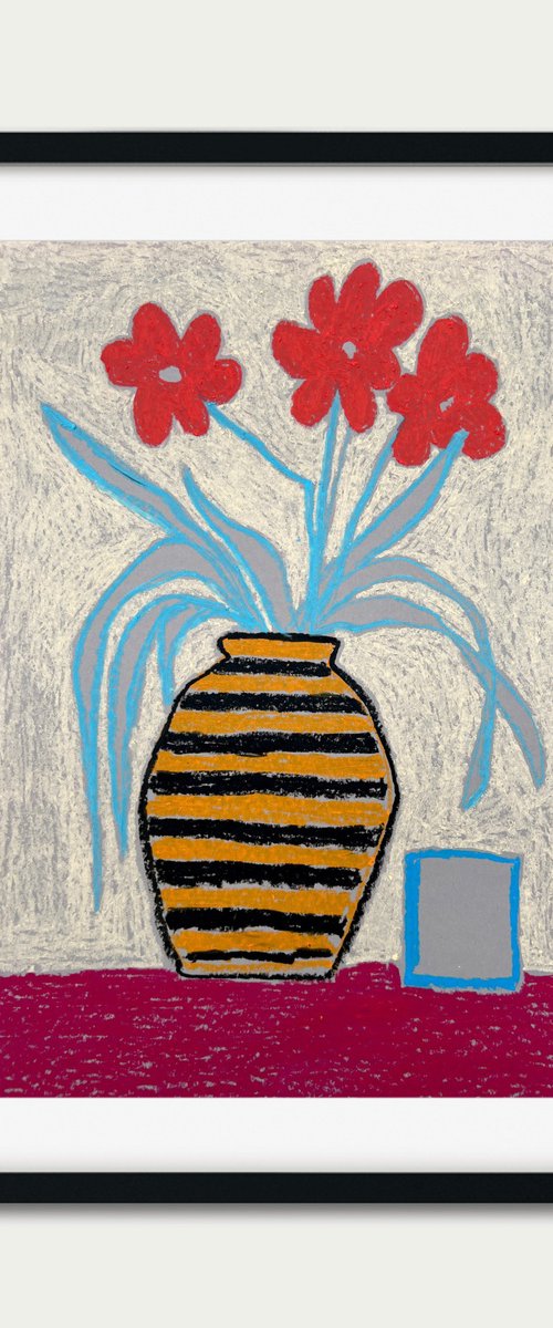 Vase with Red Flowers by Sasha Robinson