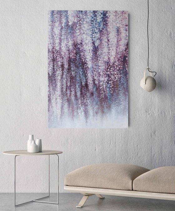 "Purple wisteria" Purple flowers wall art