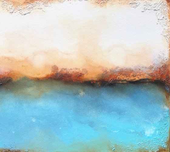 edge of raw blue (150 x 50 cm) Dee Brown