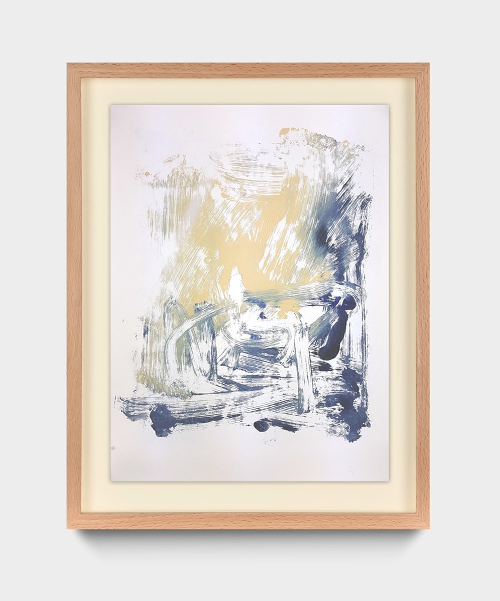 Abstract Limited Edition Print By Hugh Abernethy, 24 X 30, Scee 2, Original Artwork