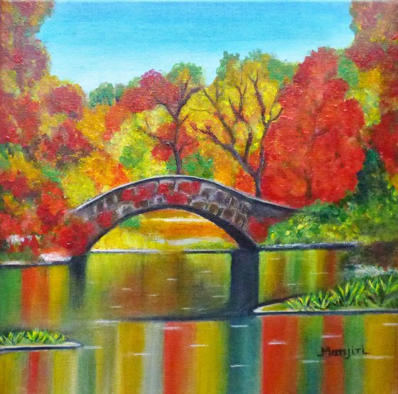 Autumn Landscape -colors of Fall vibrant energizing painting for any decor