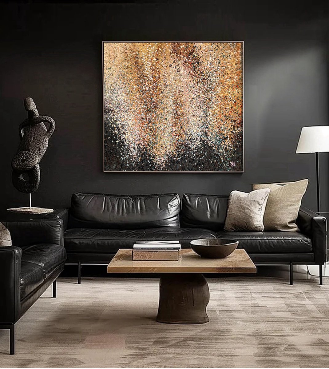 Abstract Acrylic Painting By Bogdana Antoniuk, 43 X 41, Cozy, Original Artwork