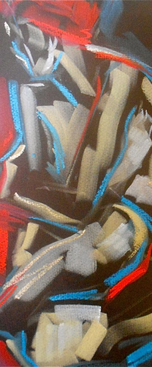 Nude with Red Turban by Sheila Volpe