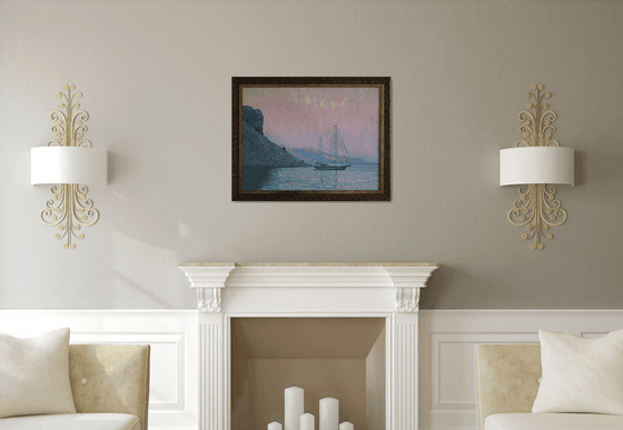 Sunset. Italian beach