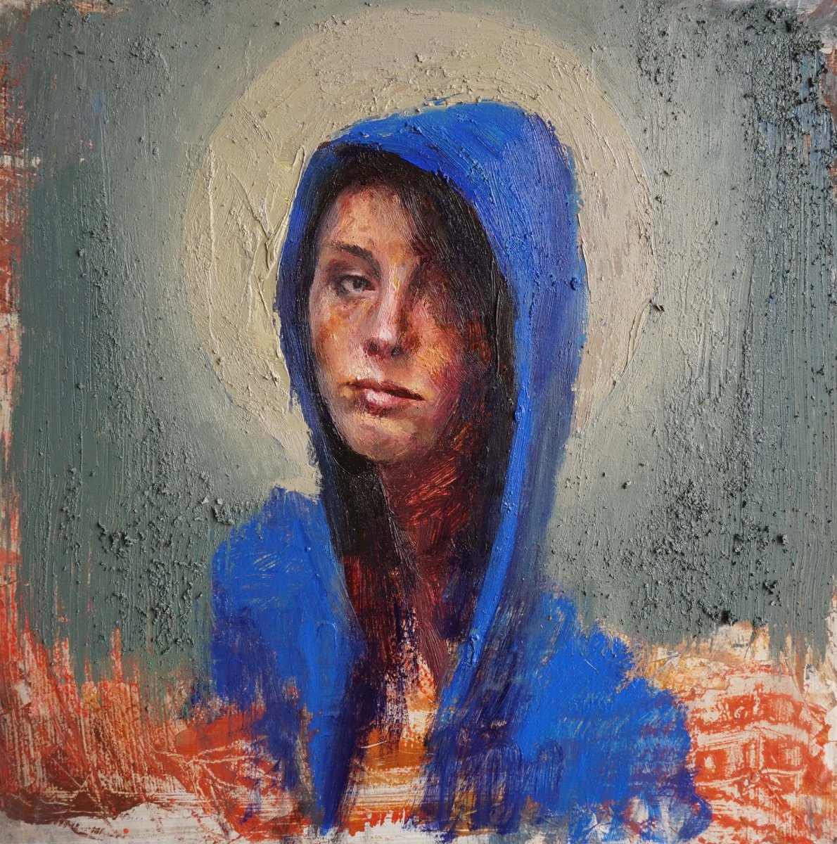 Pauline in blue hood by Manuel Leonardi