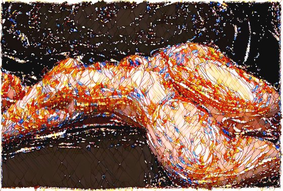 'Nude' - a Crushed glass painting