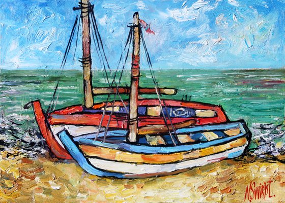 Boats and the sea.2