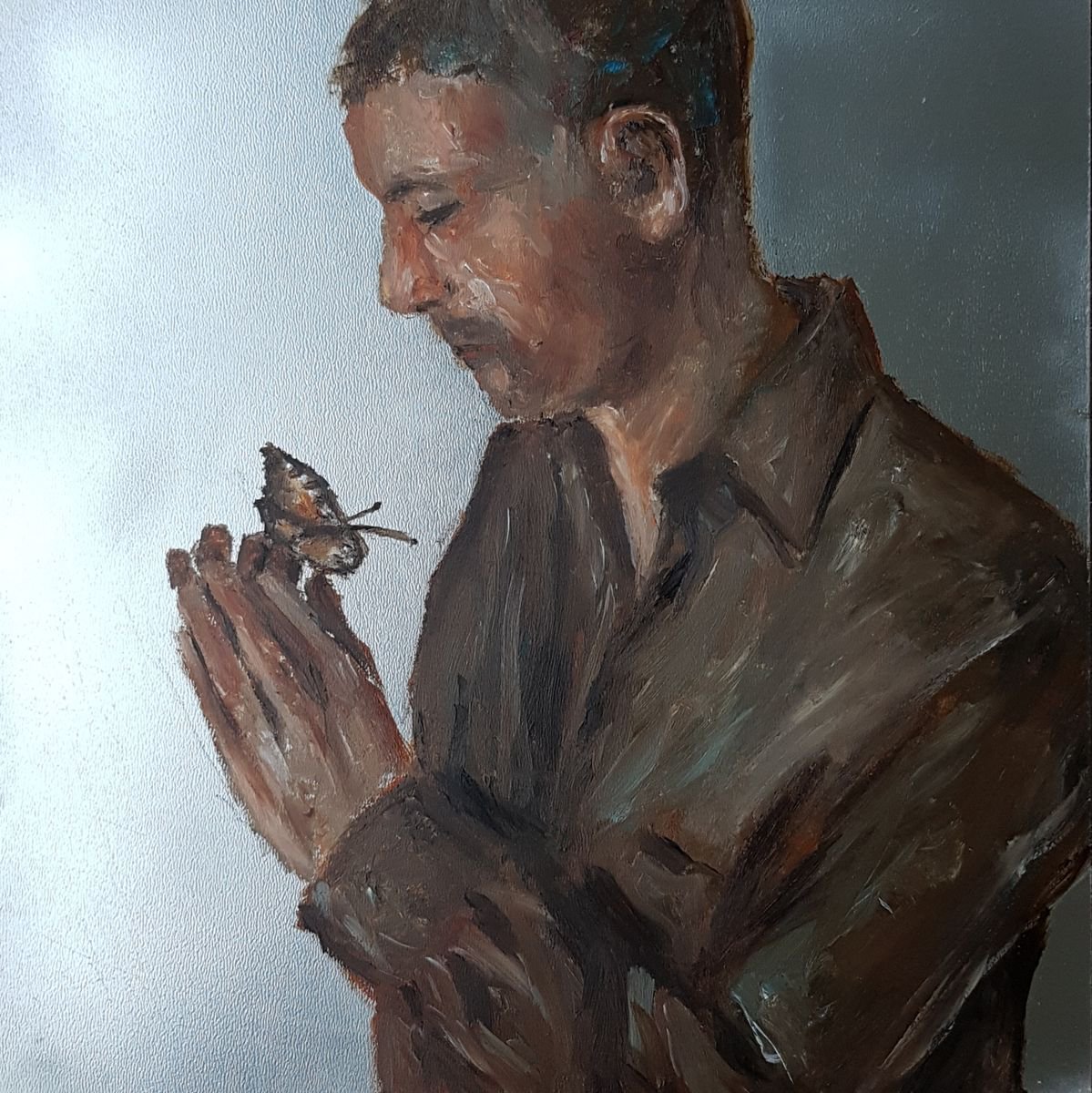 Impressionistic Painting , The Butterfly By Els Driesen, 9 X 9, Artwork For Sale On Artfinder