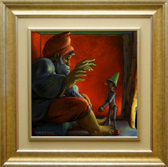 MANGIAFUOCO  (Pinocchio) -framed.