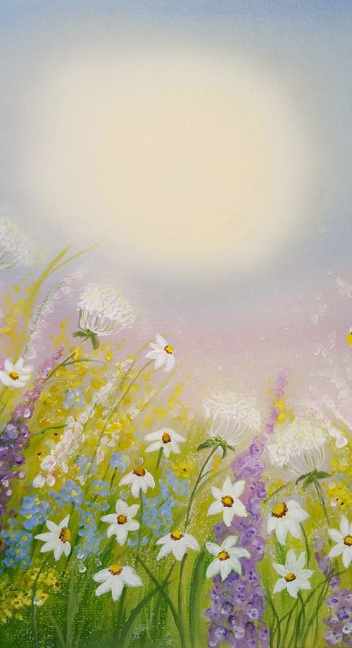 Hazy Morning Meadow by Anne-Marie Ellis