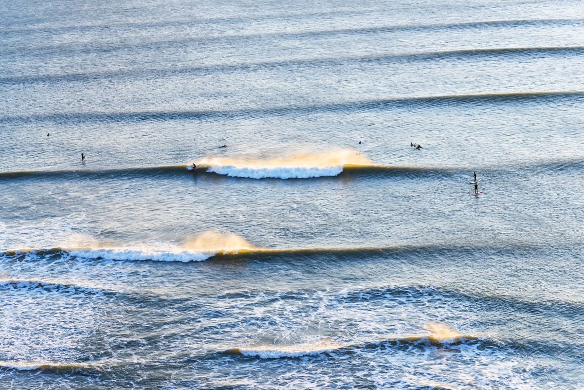 Photorealistic Landscape Photograph By Andrew Lever, 60 X 40, Sunset Surfing 2, Original Artwork