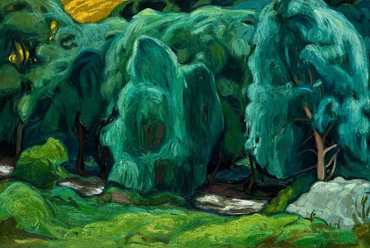 Impressionistic Landscape Oil Painting By Raffi Ghazaryan, 30 X 20",