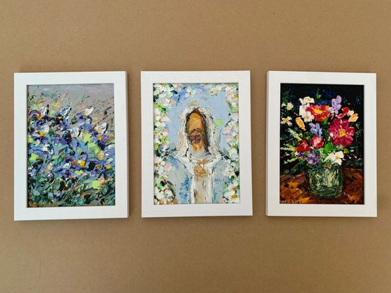 Miniature with flowers