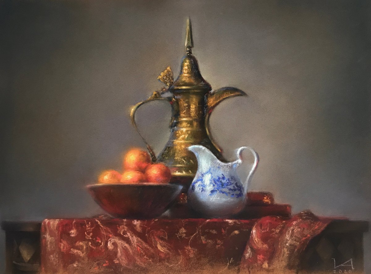 Still life with oranges by Irina Artamonova