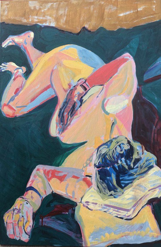 Nude lady relaxing