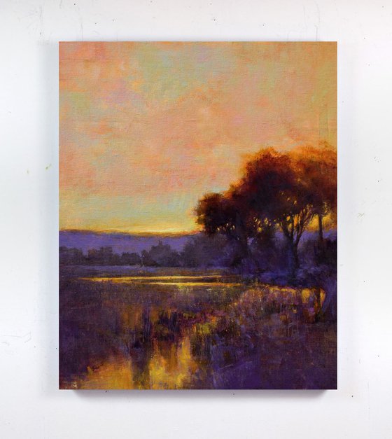 Sunset Reflections modern landscape impressionist