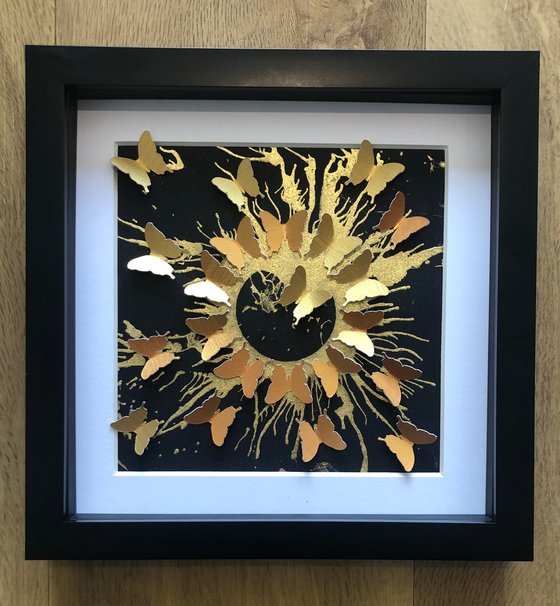 Solar burst  3 - golden butterflies