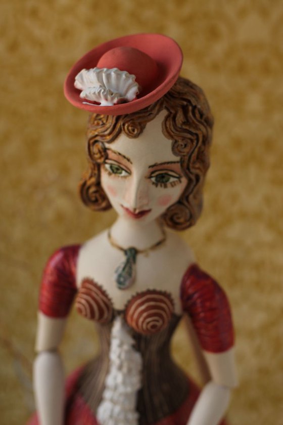 From the Cabaret girls, Beauty in Red. Wall sculpture by Elya Yalonetski