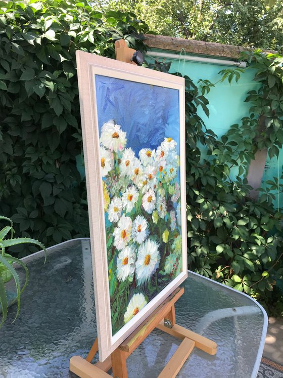 White chrysanthemums