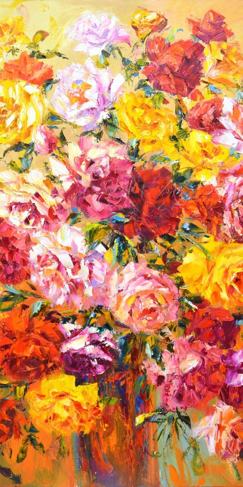 A large bouquet of roses. by Iryna Kastsova