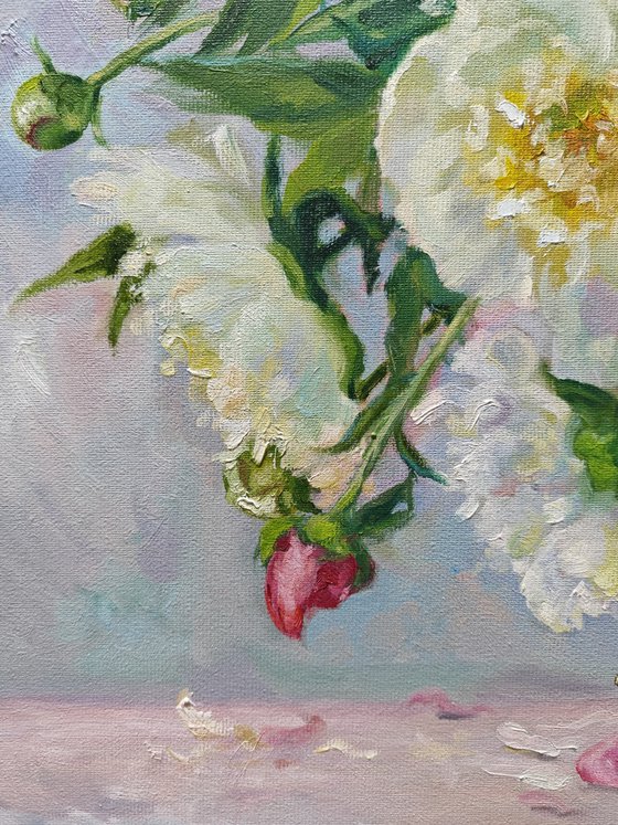 Peonies bouquet  still life