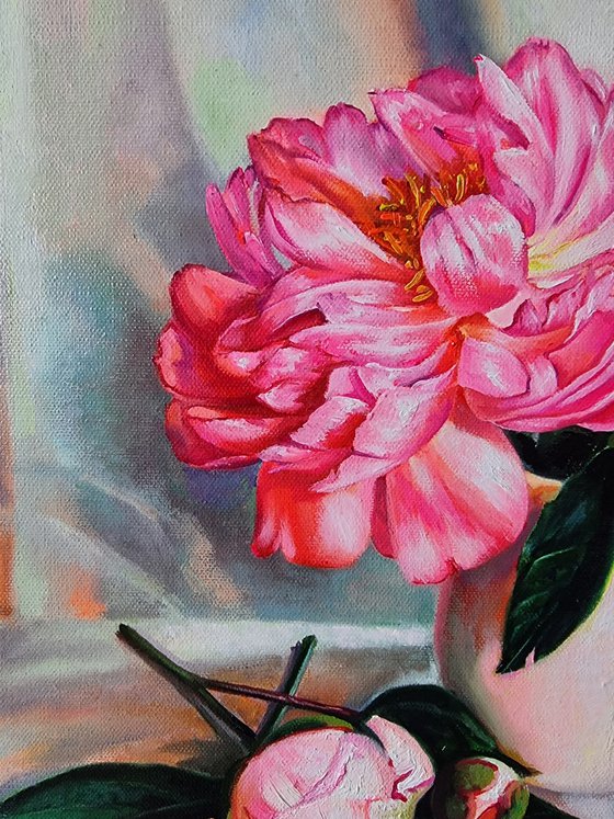 "Pink silk "   peonies flower 2021