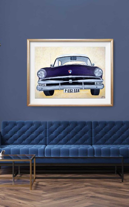 Vintage Ford by JuliaP Art
