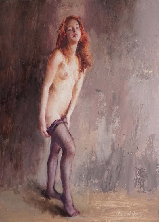 Violette with stockings