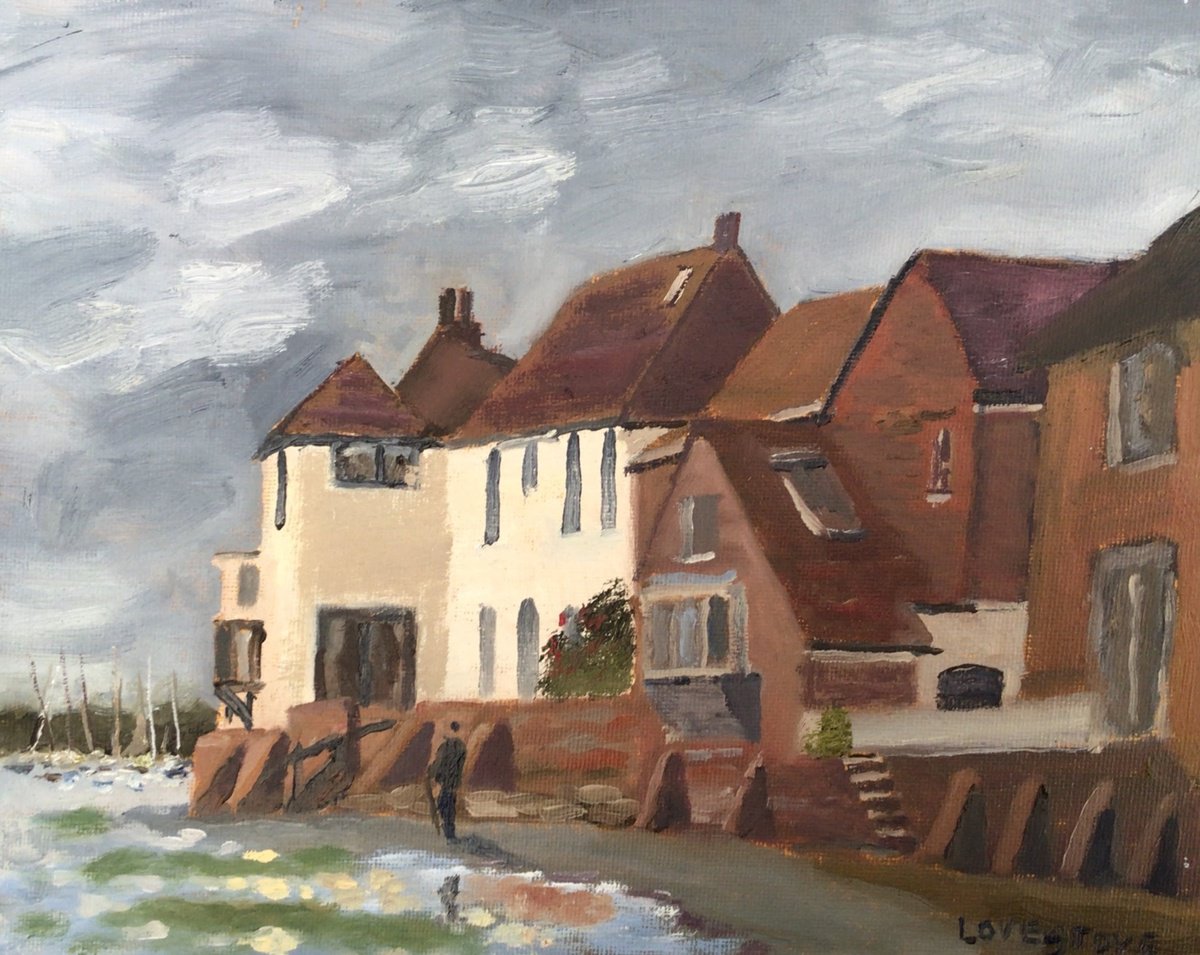Impressionistic Landscape Oil Painting By Julian Lovegrove Art, 10 X 8", Bosham Sussex,, Original Artwork