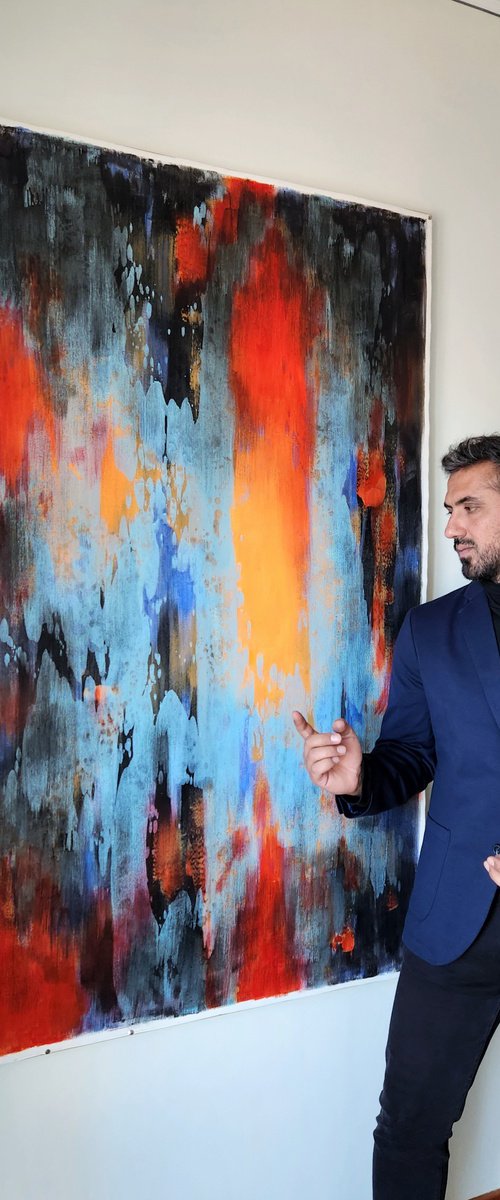 GLEAM I - Contemporary Abstract Painting by Orvvet