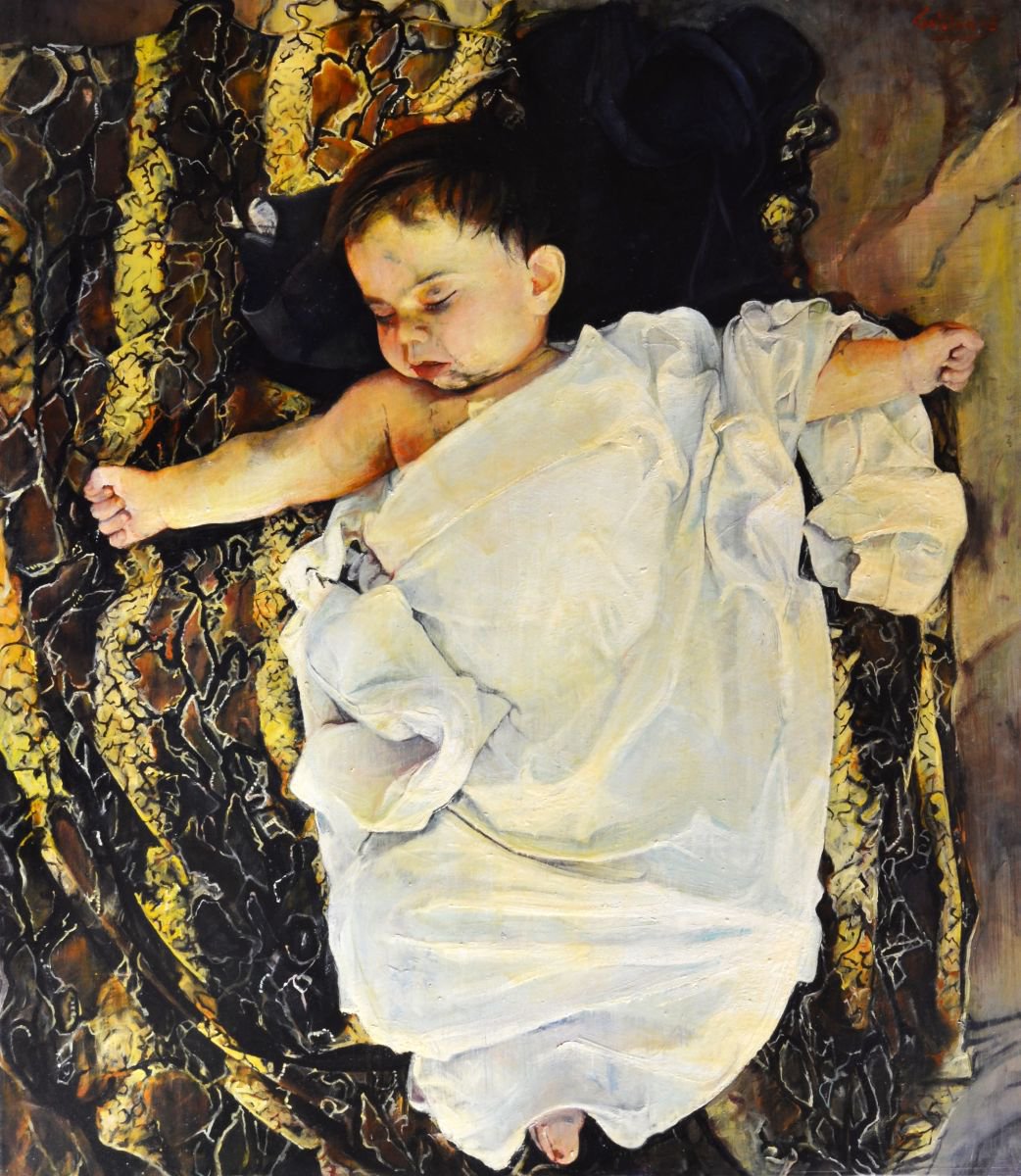 Photorealistic Oil Painting , Sleeping By Marco Ortolan, 28 X 31, Artwork For Sale On Artfinder